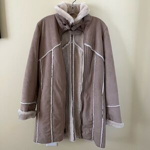 Big Chill Tan Faux-Shearling Winter Jacket